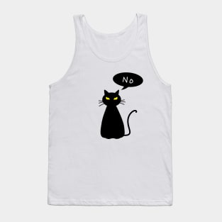 Black Cat Say NO Tank Top